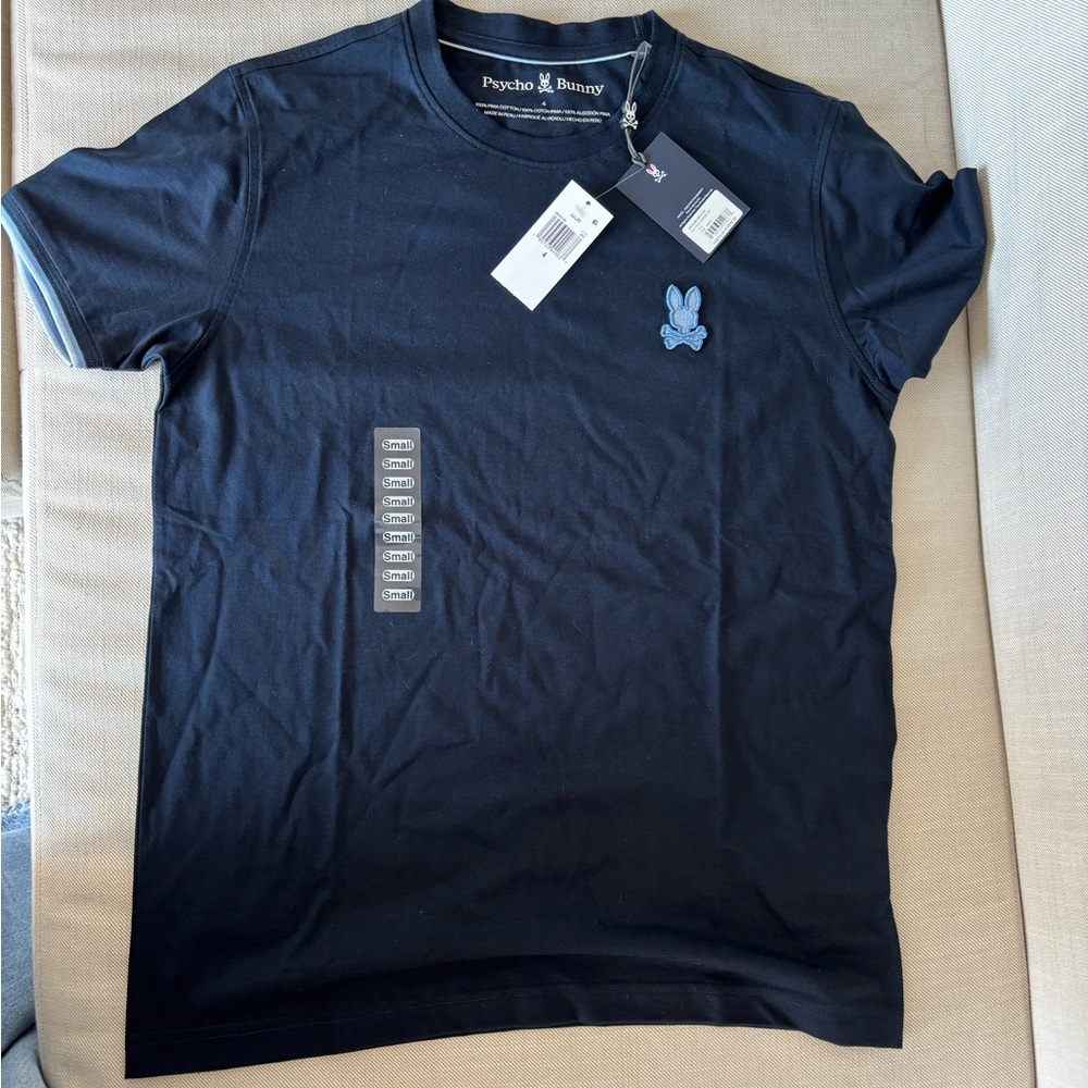 Psycho Bunny Men's Dark Blue Short Sleeve Tee